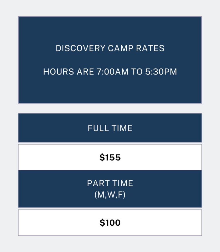 Discovery Camp Rates